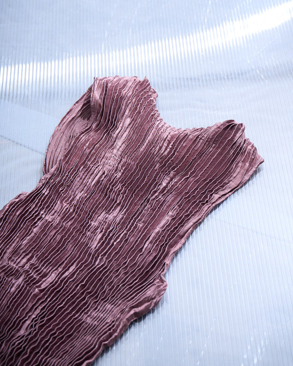 Plissé Tank Short Dress - Mauve