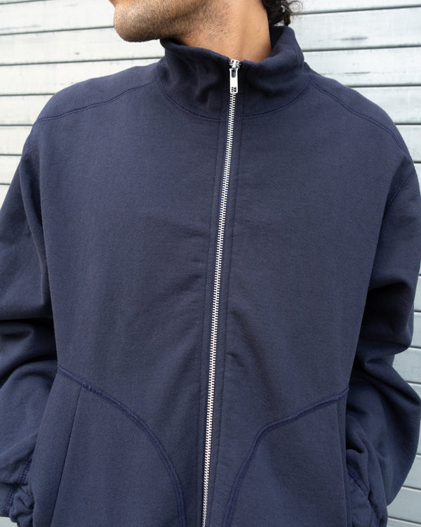 Knot Zipper Sweater - Navy