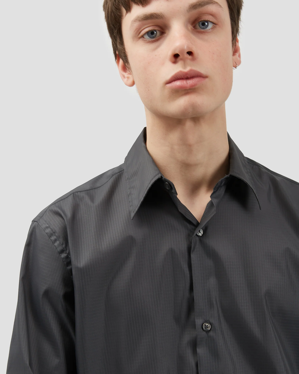 S/S Nylon Shirt - Dark Grey Fairly Normal