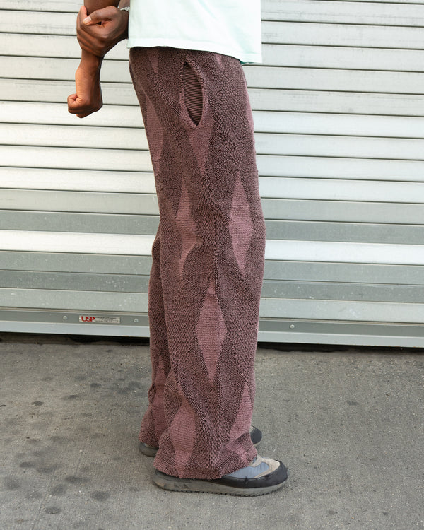 Small Argyle Towel Pants - Cinnamon