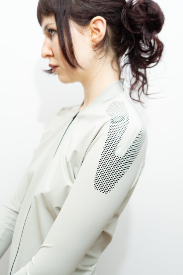 Grip Zip Top - Stone Johanna Parv