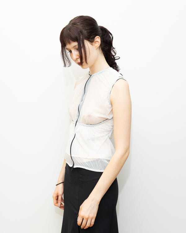 Mesh Vest - White Johanna Parv