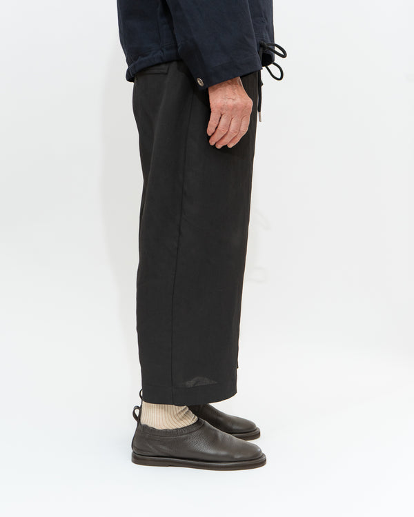 Chalco Wide Crop Pant - Black Grape Studio Nicholson