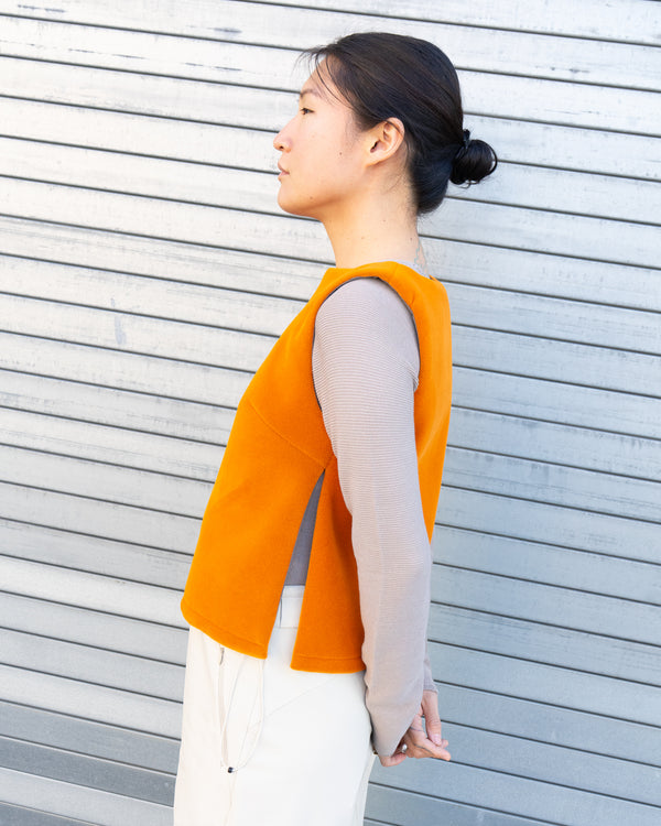 Neoprene Side Split Top - Tangerine