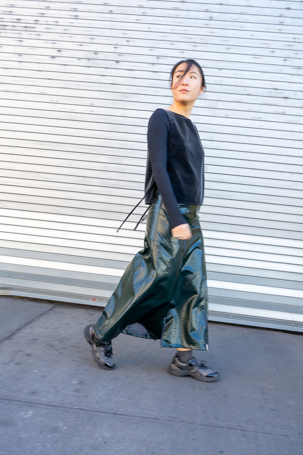 Panel Skirt - Bottle Green