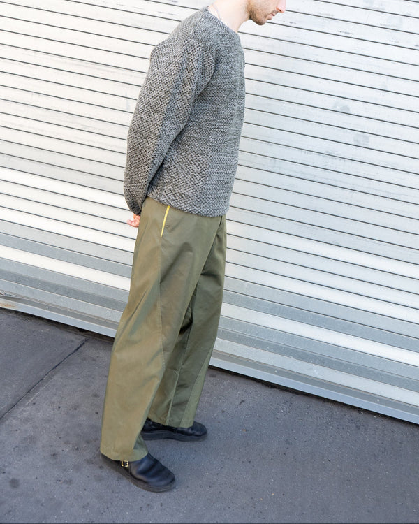 Twisted Seam Trouser - Olive
