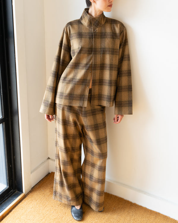 Felted Wool Pant - Brown