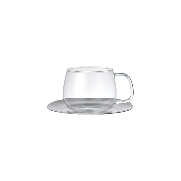 Unitea Cup and Saucer (Glass) Kinto
