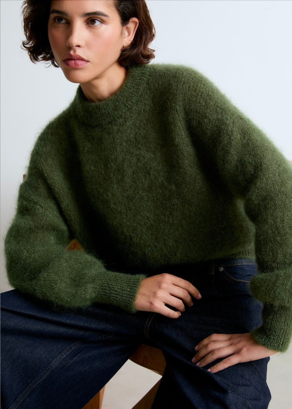Jane Mohair Sweater - Olive