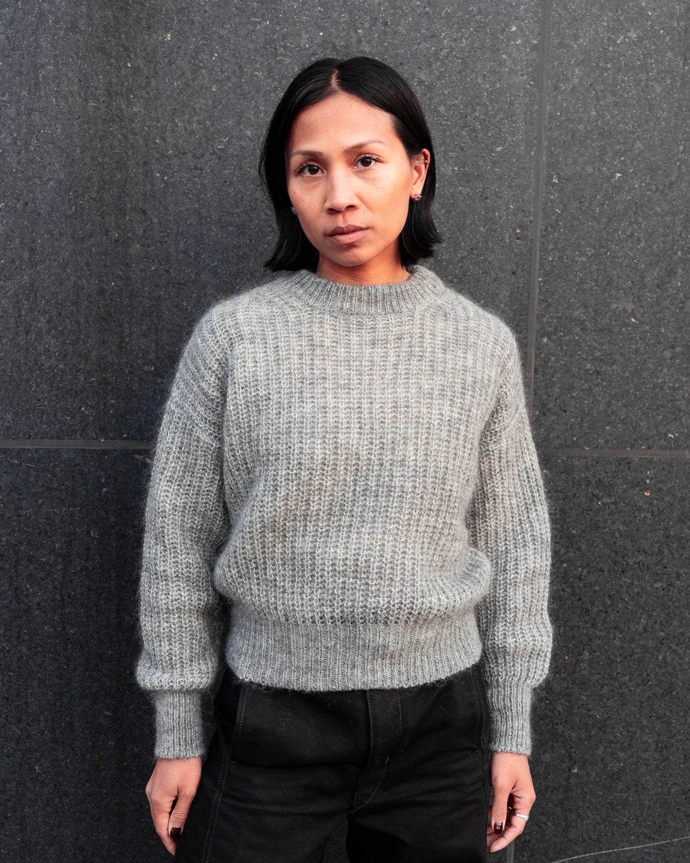 Grace Mohair Sweater - Light Grey