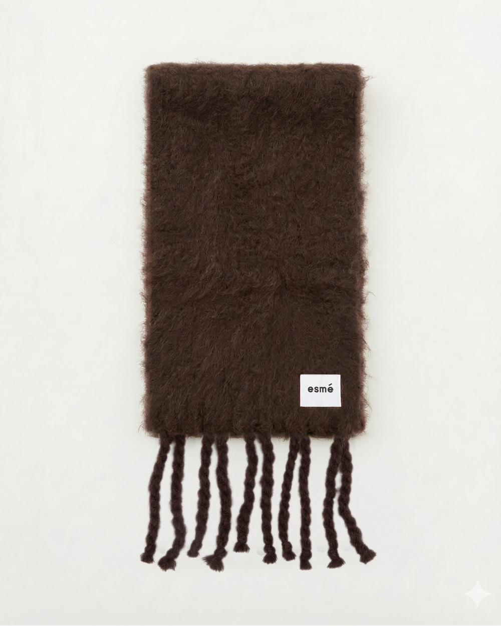 Mohair Scarf - Chocolate