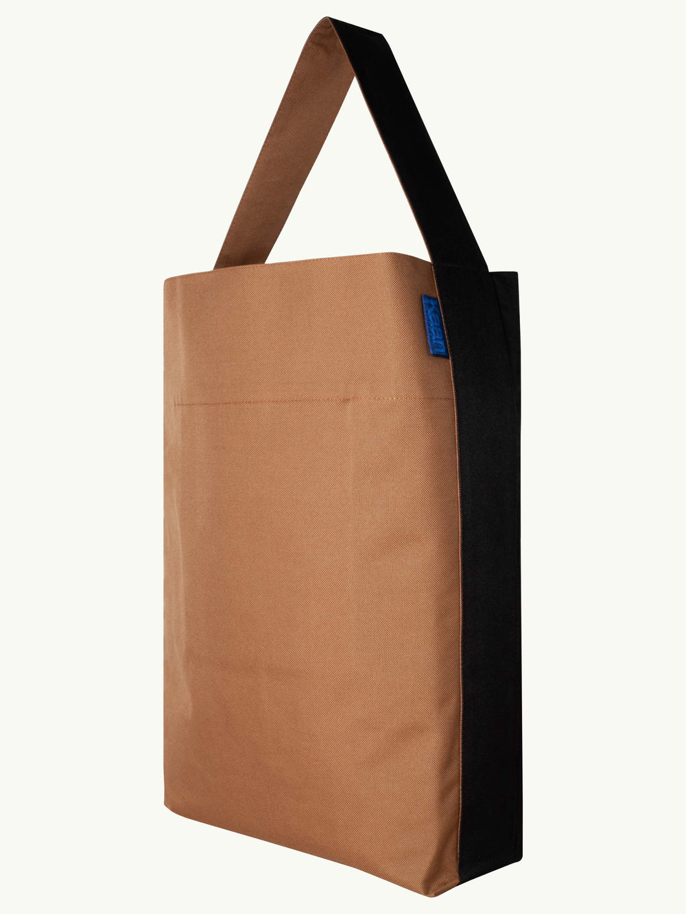 Large Bucket Tote Bag - Mocha & Black (Waterproof)