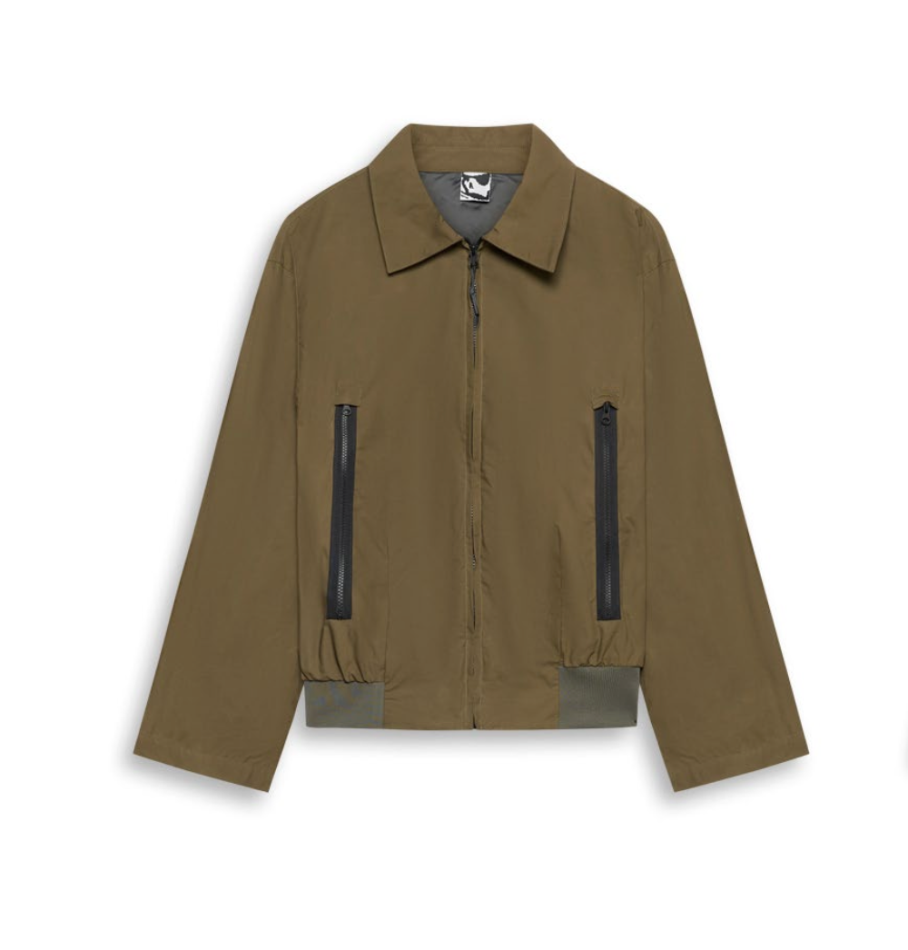 Waxed Collar Jacket - Military Green GR10K