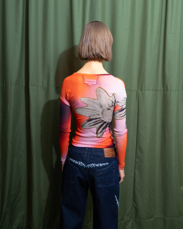 Acid Flower Mesh Top