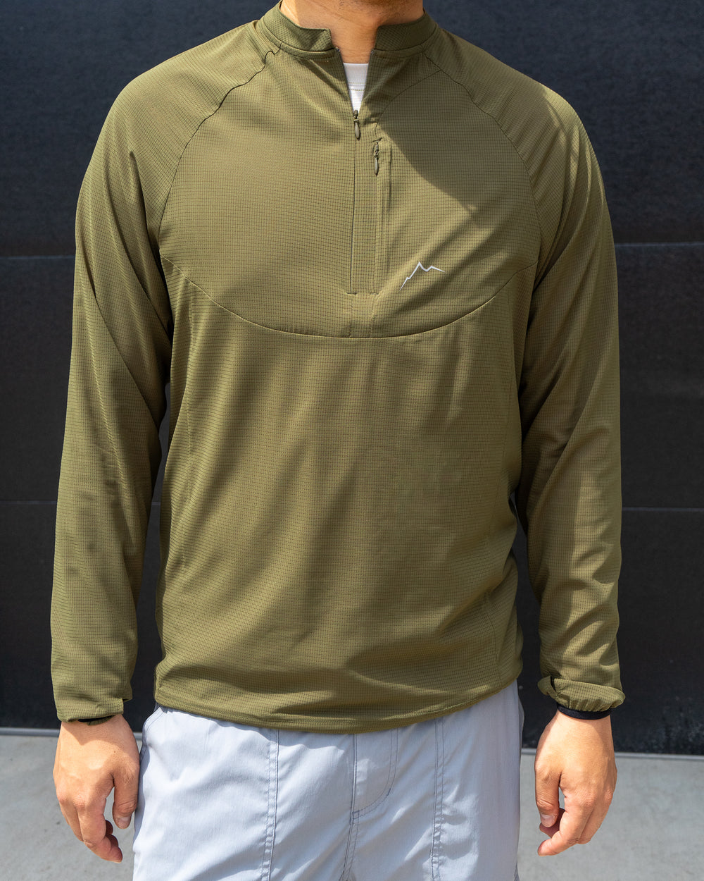 Light Flow Half Zip - Olive Brown