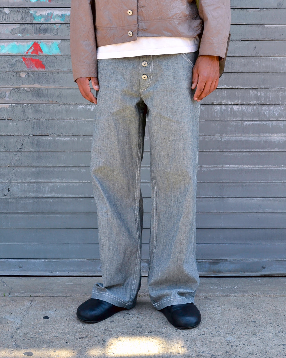 Coin Loop Pant - Linen Denim Colin Meredith