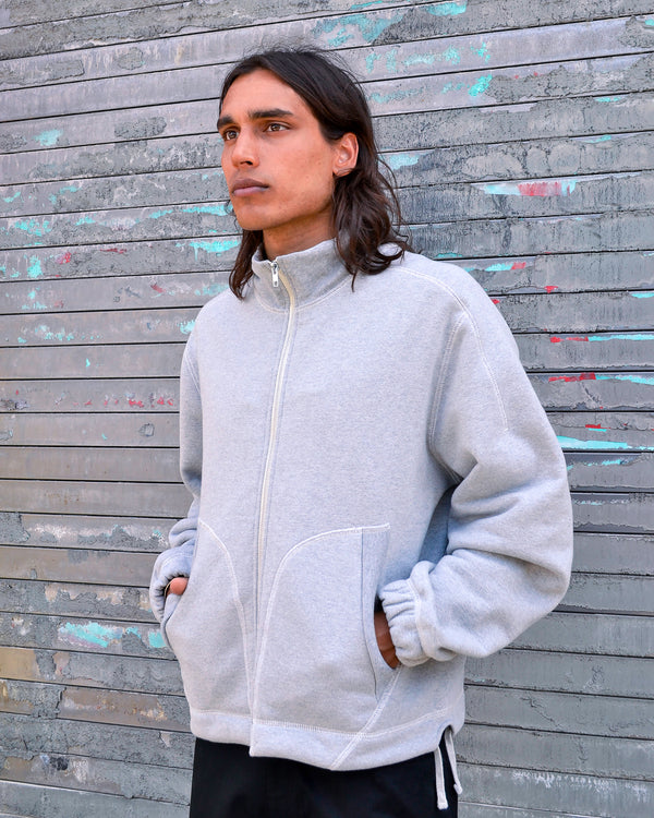 Knot Zip Sweater - Heather Grey Colin Meredith