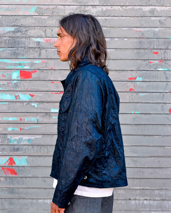 Wrinkle Welder Button Jacket - Black Colin Meredith