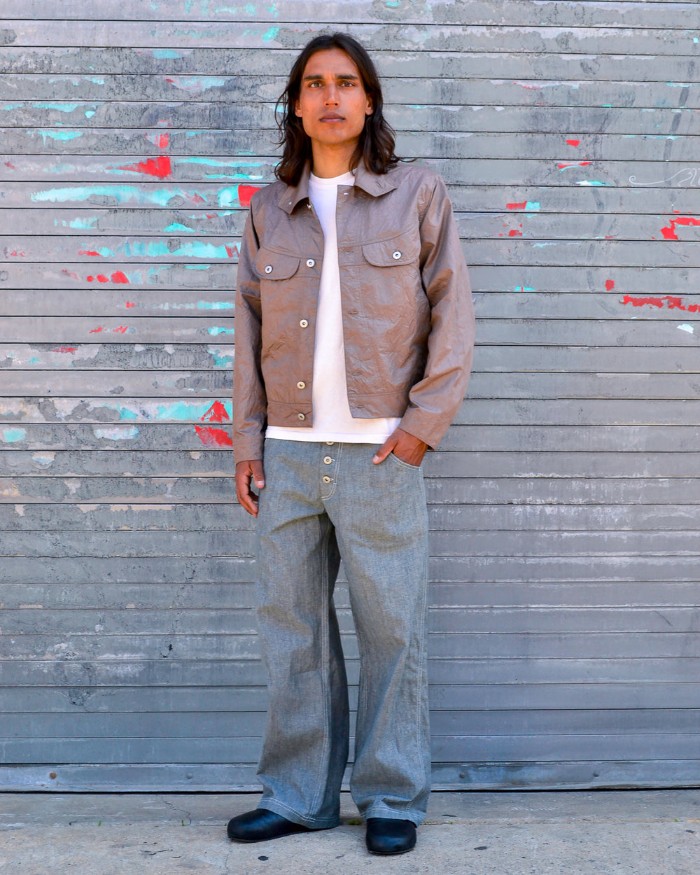 Wrinkle Welder Button Jacket - Copper Colin Meredith