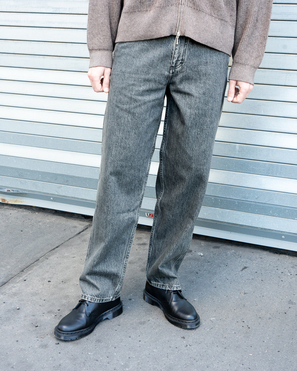 5-Pocket Jeans - Washed Black Fairly Normal