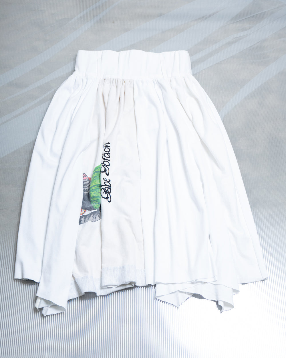 Logo Midi Skirt - White