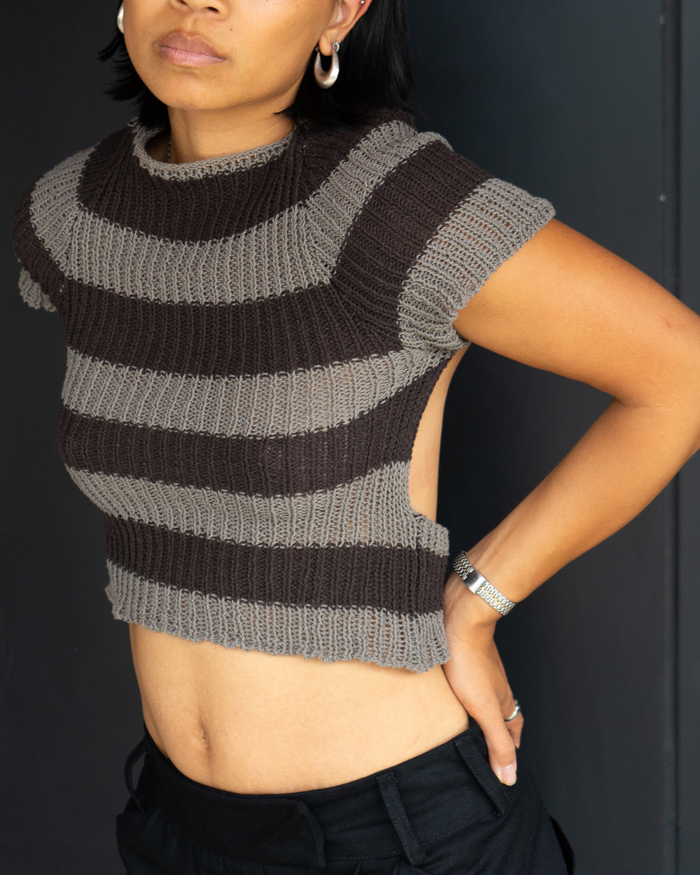 Sharpie Girl Raglan - Brown/Grey