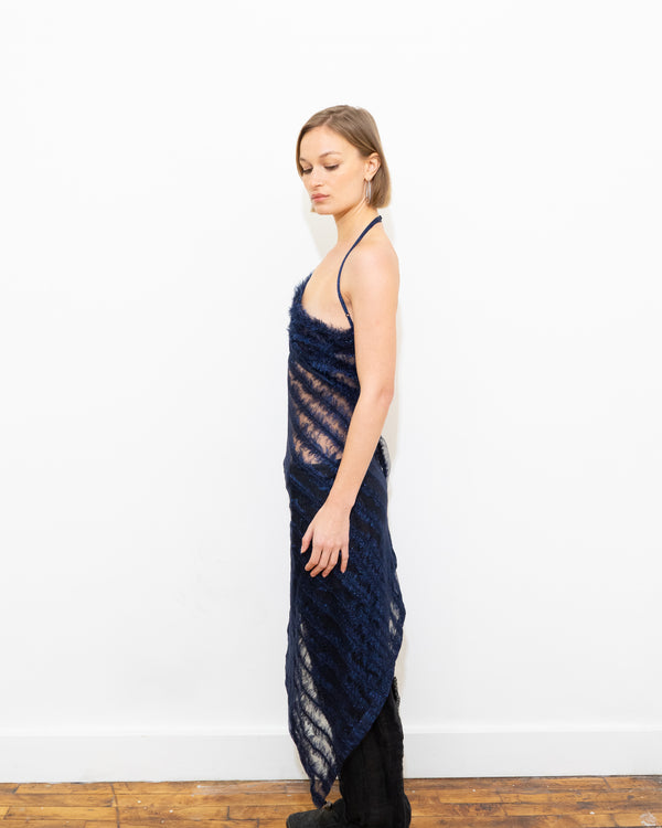 Feather Dress - Navy Gauntlett Cheng