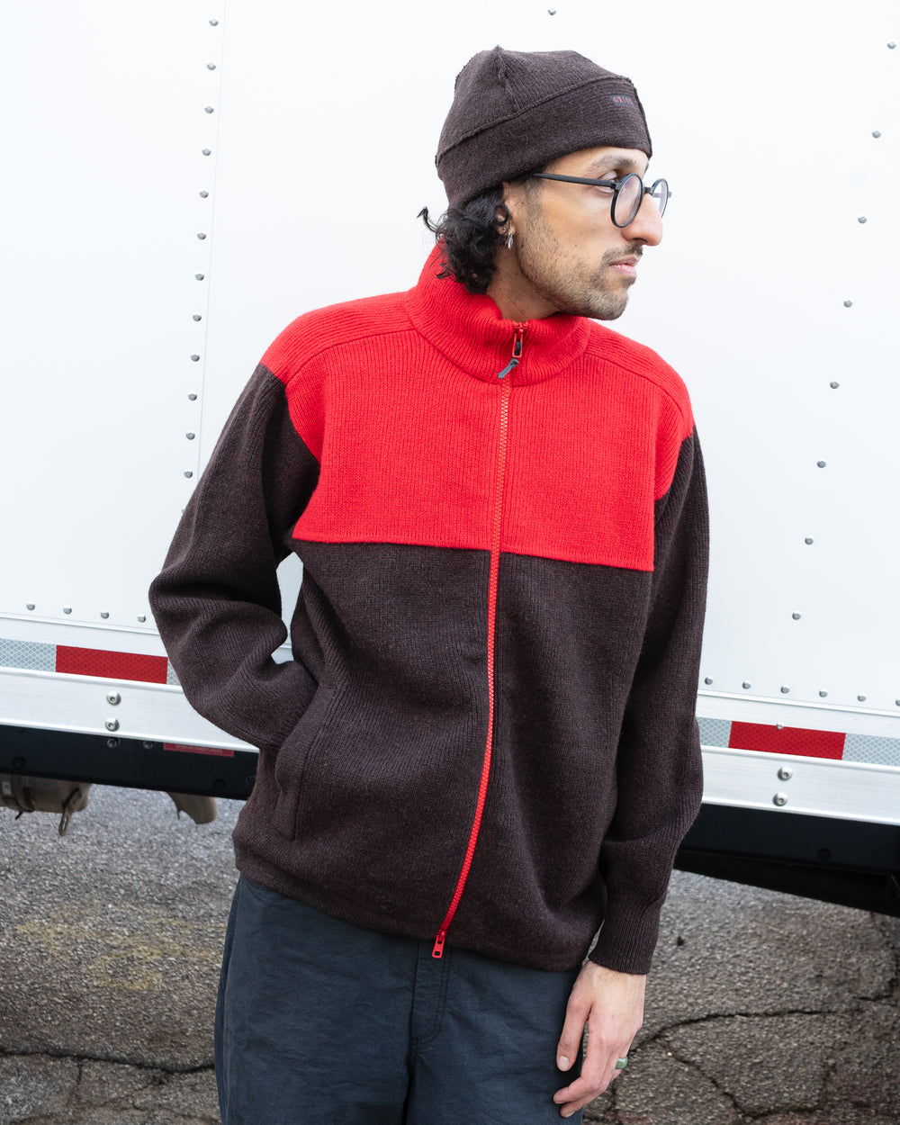 Felted Jacket - Dark Brown