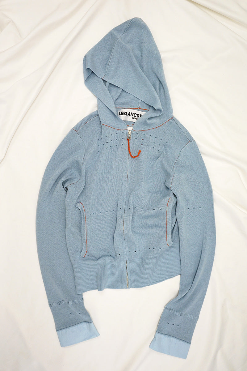 Yani's Salon Knitted Hoodie - Blue