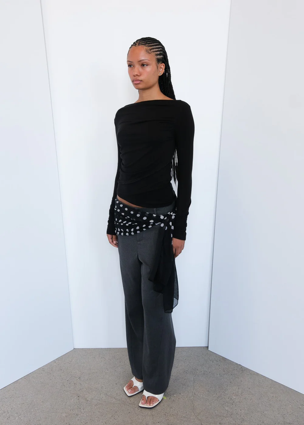 Drew Top - Black Geel