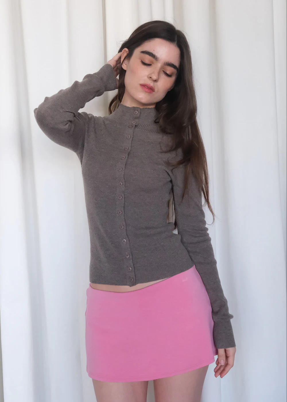 Mylah Cardigan - Walnut Geel