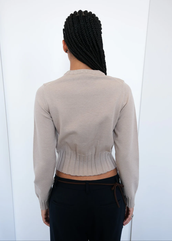 Dennis Zip Cardigan - Mushroom Geel