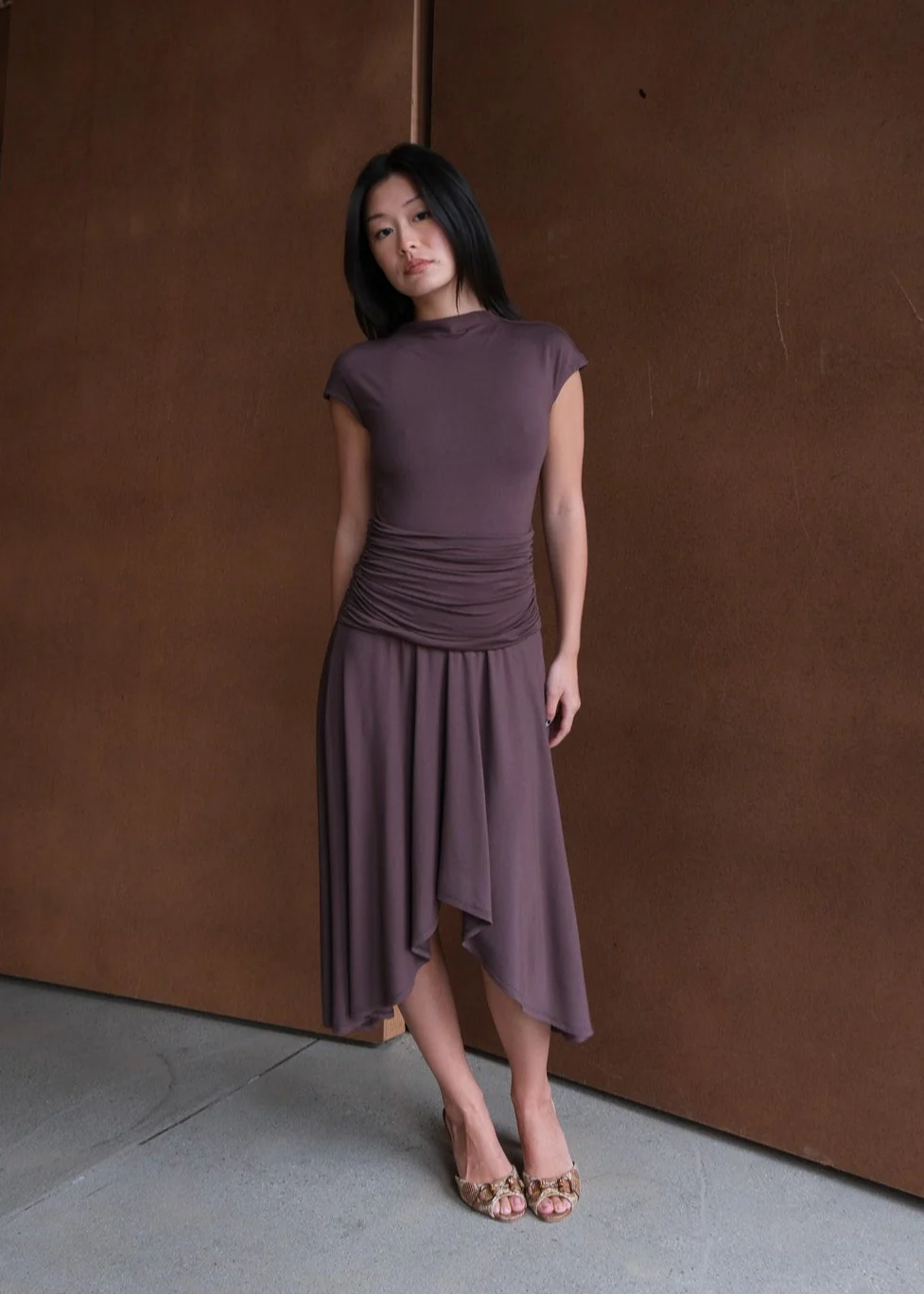 Elodie Dress - Hickory Brown