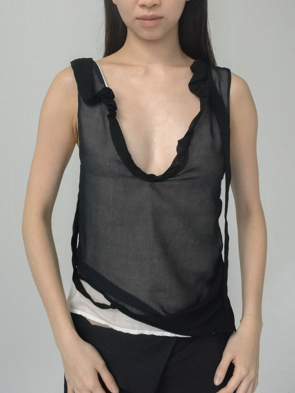 Opal Silk Top - Black Caro Chia