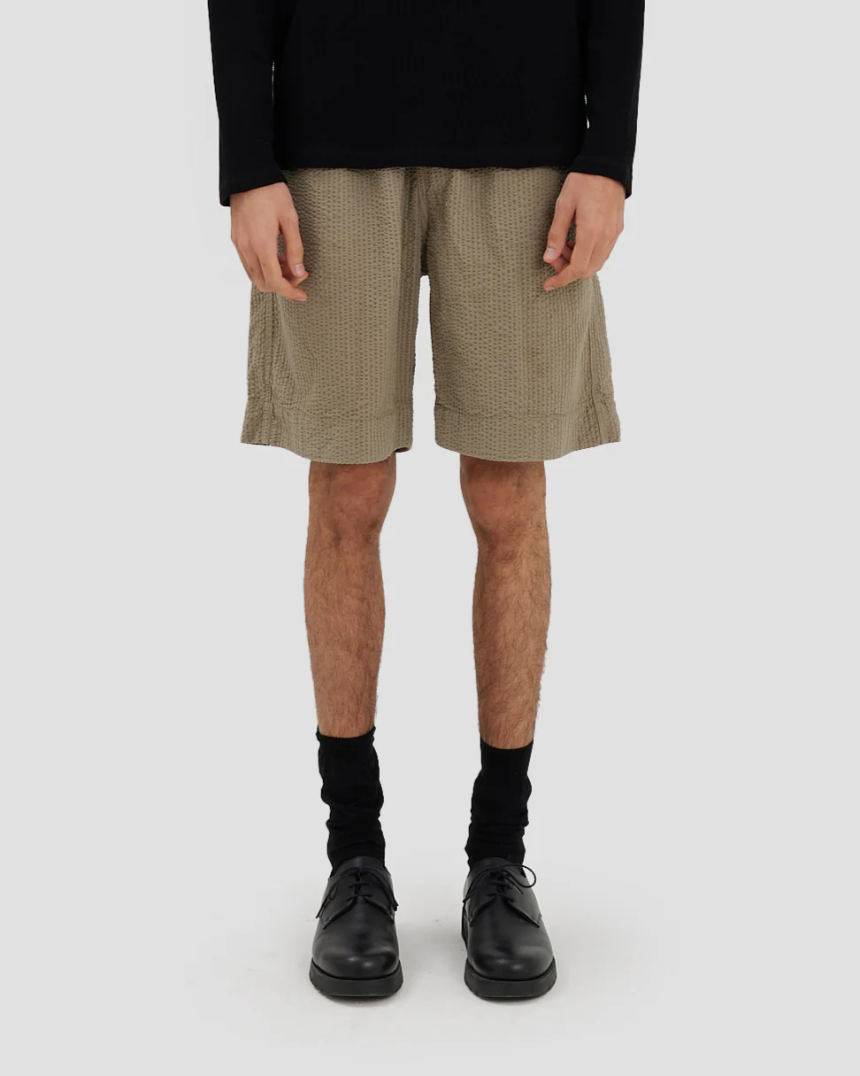 Relaxed Shorts Seersucker Green