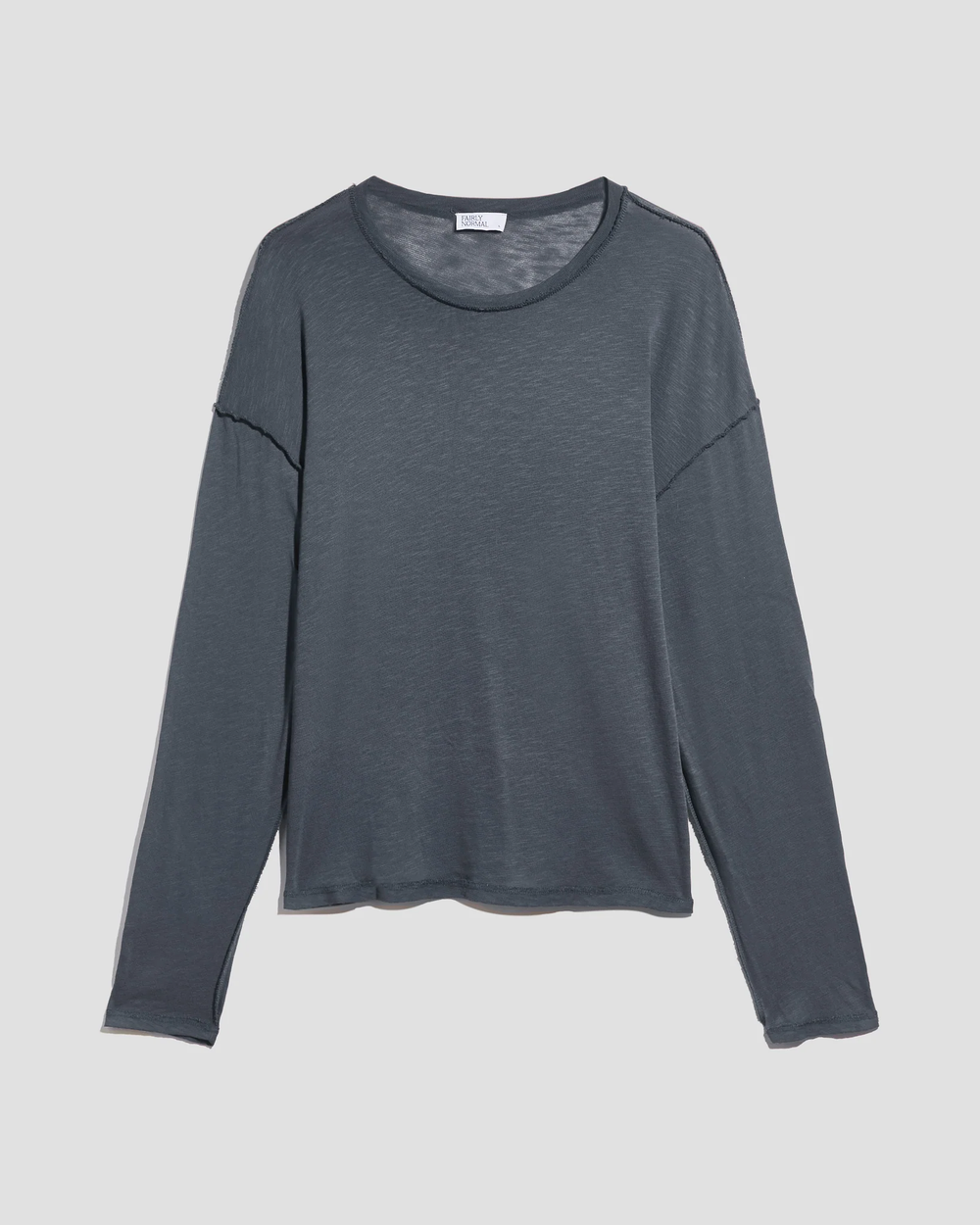 Lightweight LS T-Shirt - Washed Grey Fairly Normal