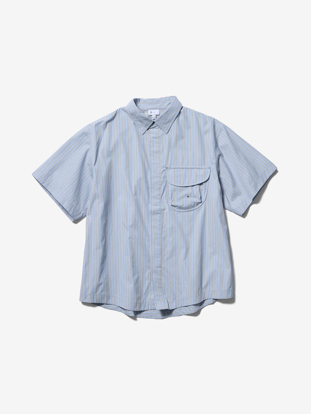 Reflective Striped SS Camp Shirt - Chill Saxe Goldwin 0