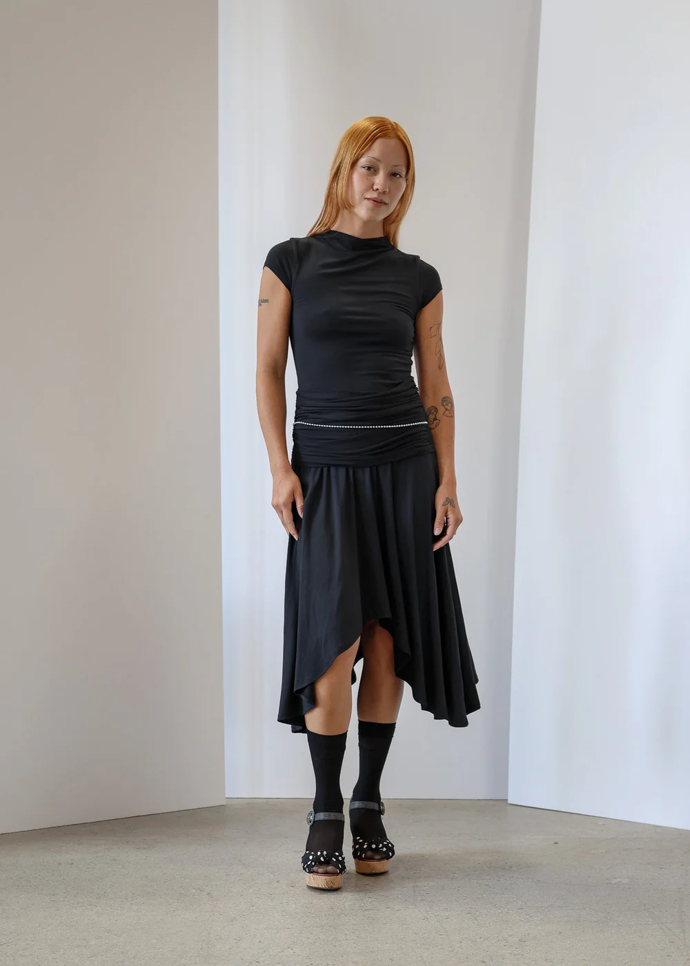 Elodie Dress - Black geel