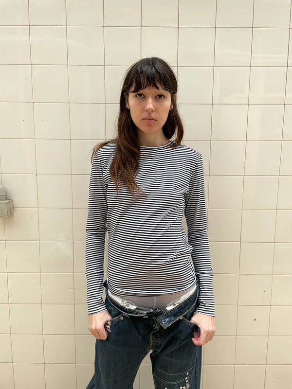 Backless Top - Blue/White Stripe Hannah Creak