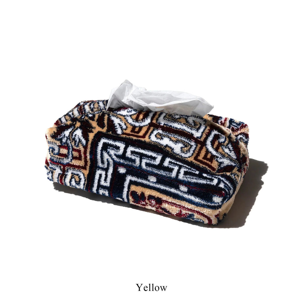 Rug Fabric Tissue Case - Yellow