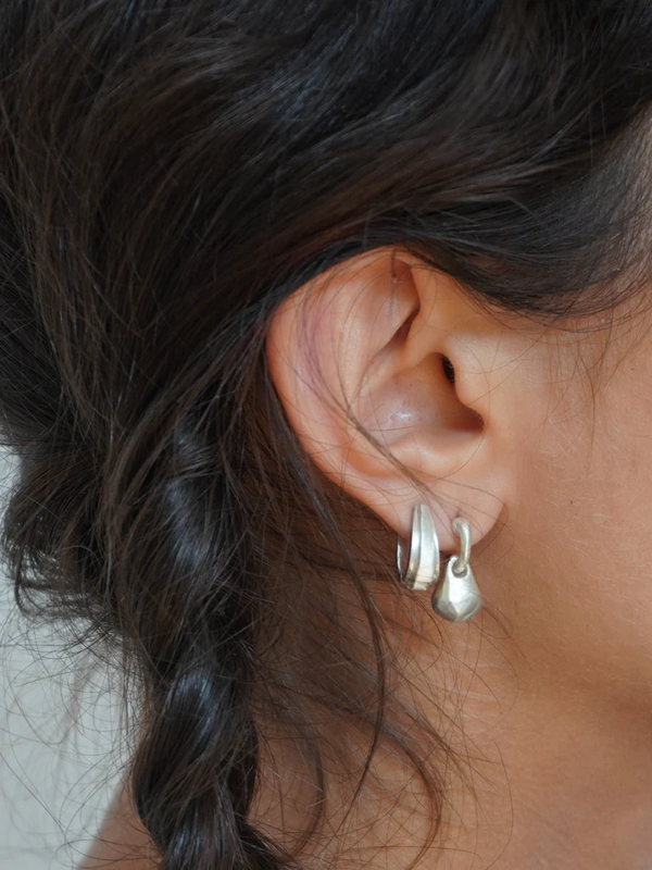 Bosc Drop Earrings - Silver Lizzie Ames