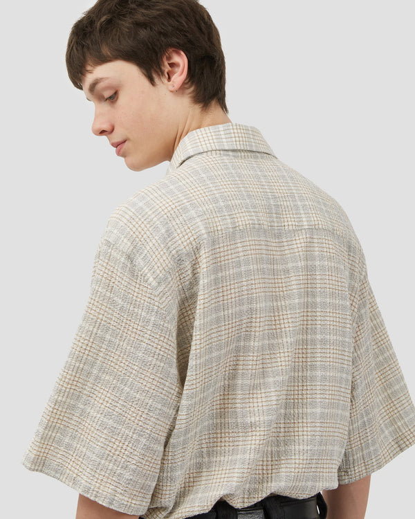 Camp Shirt - Sand Plaid Fairly Normal