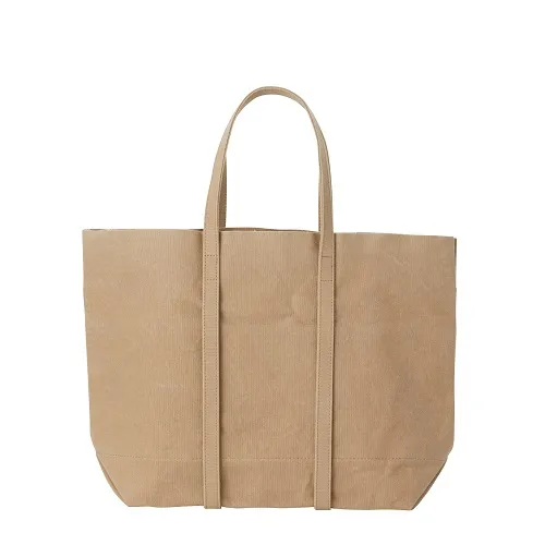 Washed Canvas 6 Pocket Tote M - Taupe Amiacalva