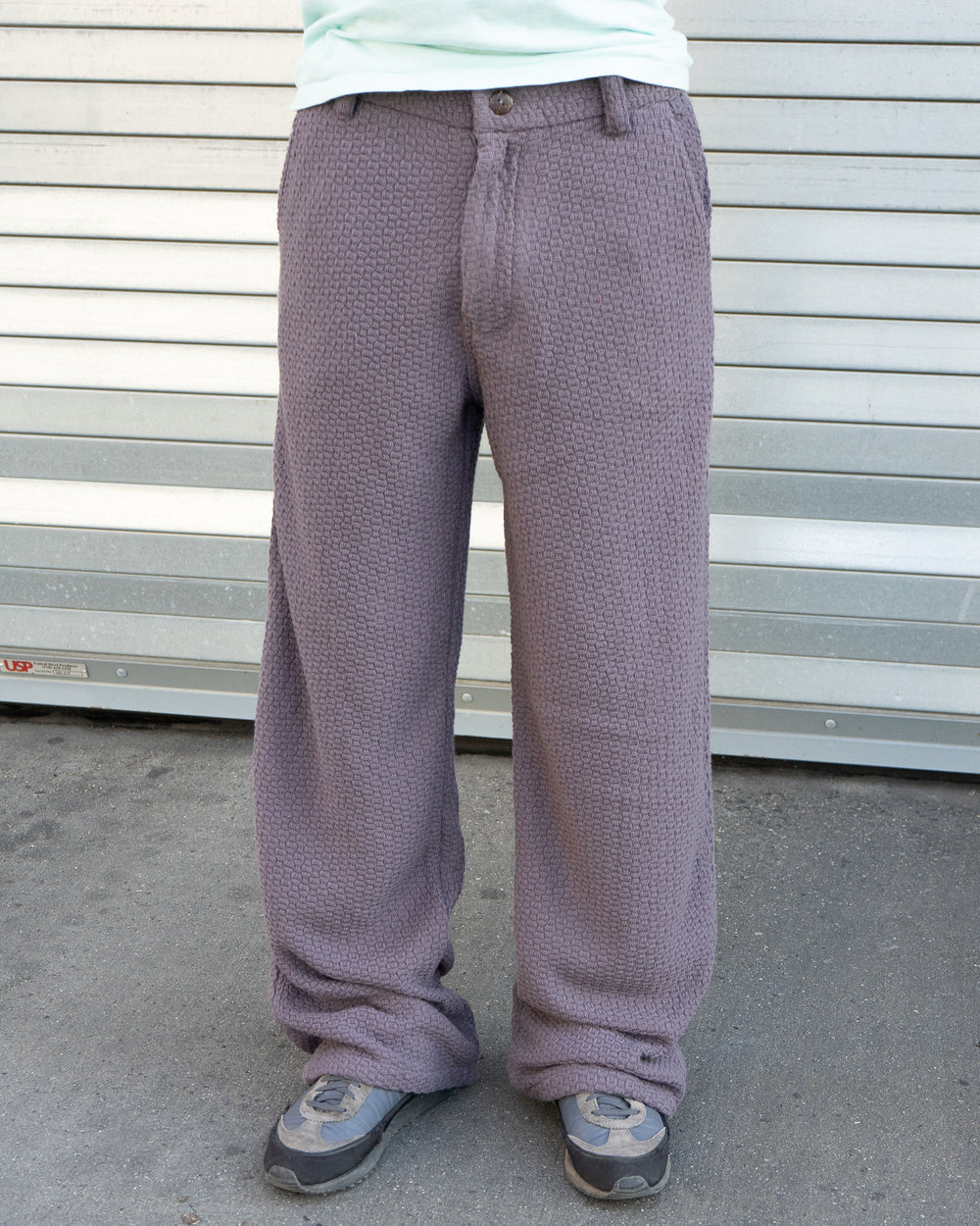 Chevron Trousers - Dark Grey