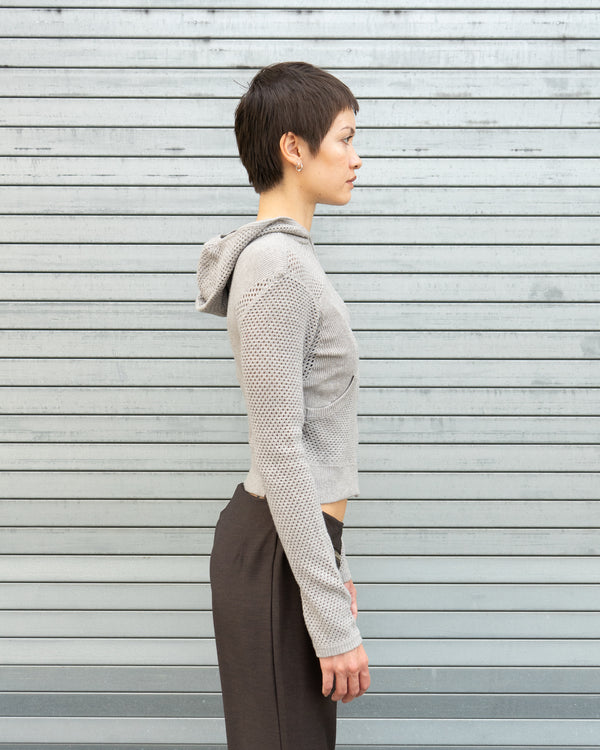 Mesh Hoodie - Light Grey