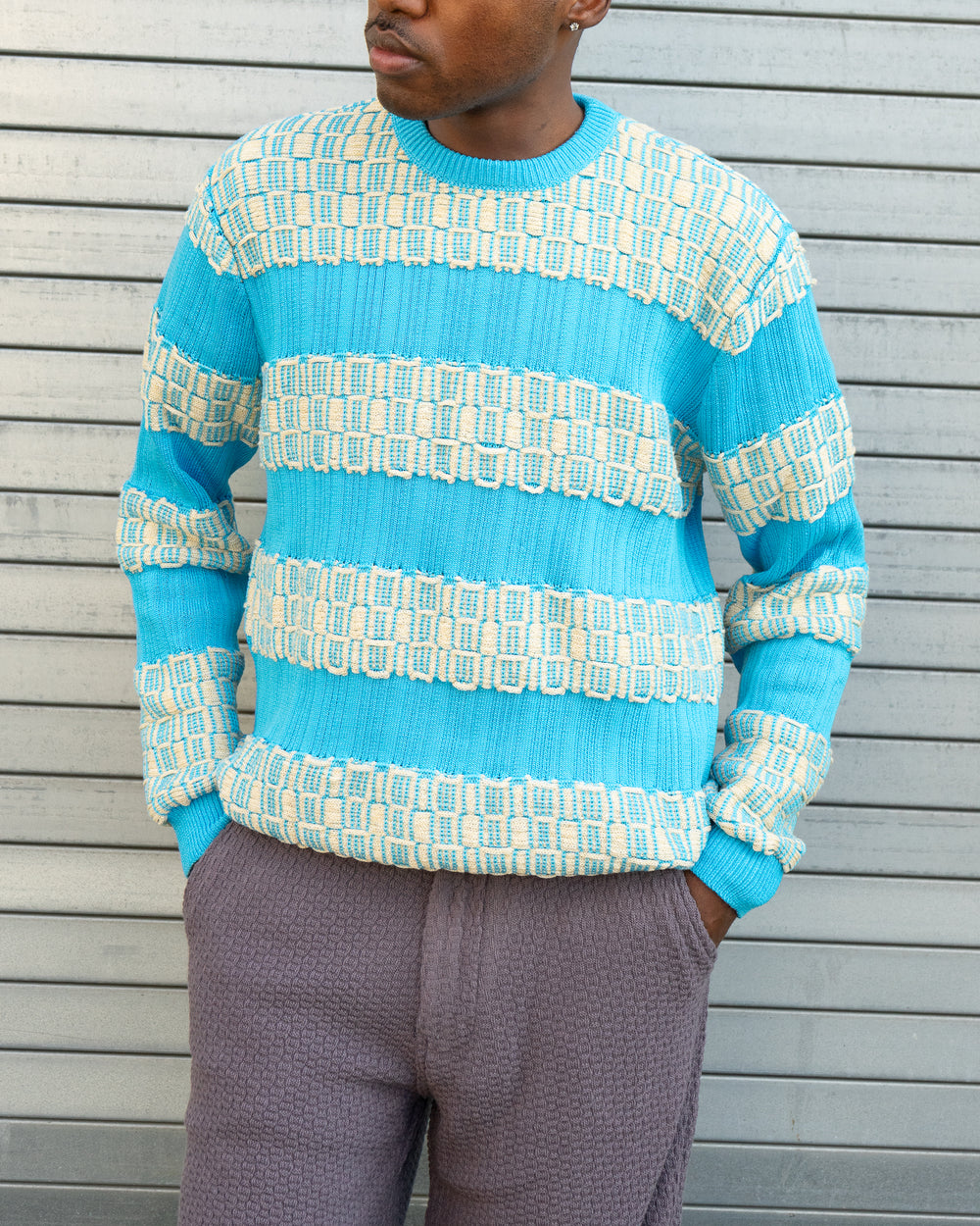 Striped Crew Neck Jumper - Seasky
