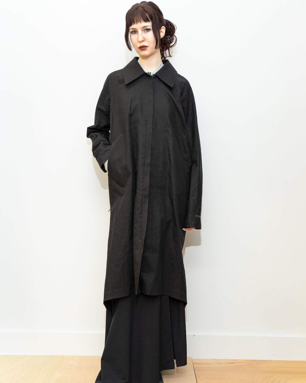 Linen Trench - Black Johanna Parv