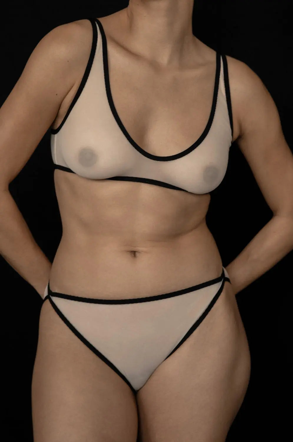 Ikebana Bra - Black/Ecru