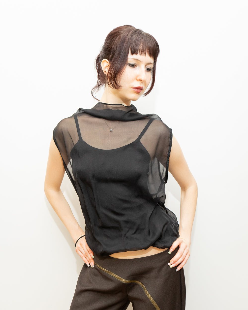 Bordeaux Top - Black Paiden