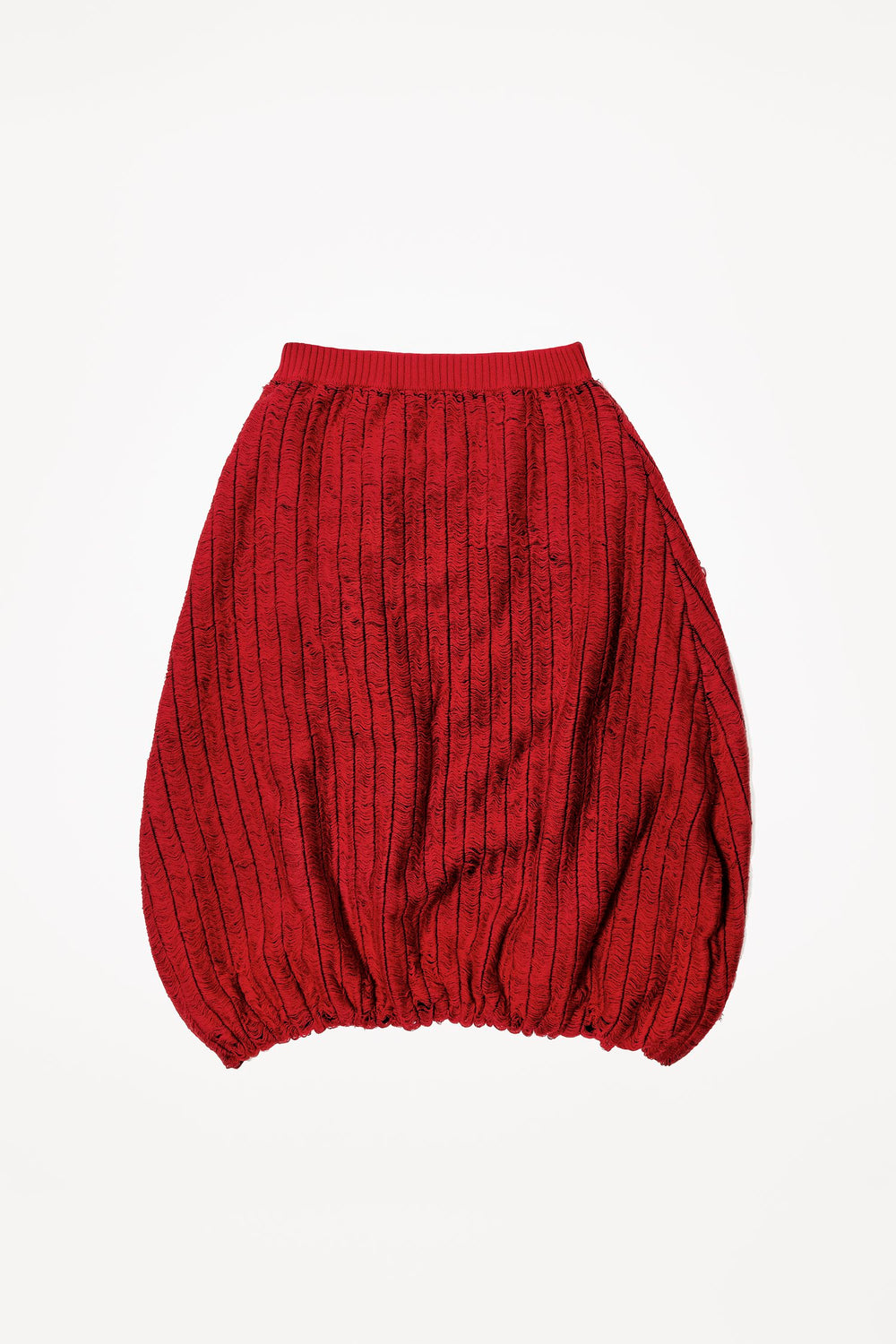 Red Balloon Ladder Knitted Skirt
